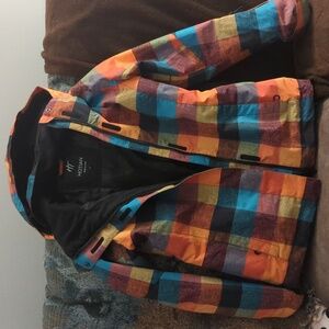 Women's Multicolor Plaid Ski Jacket